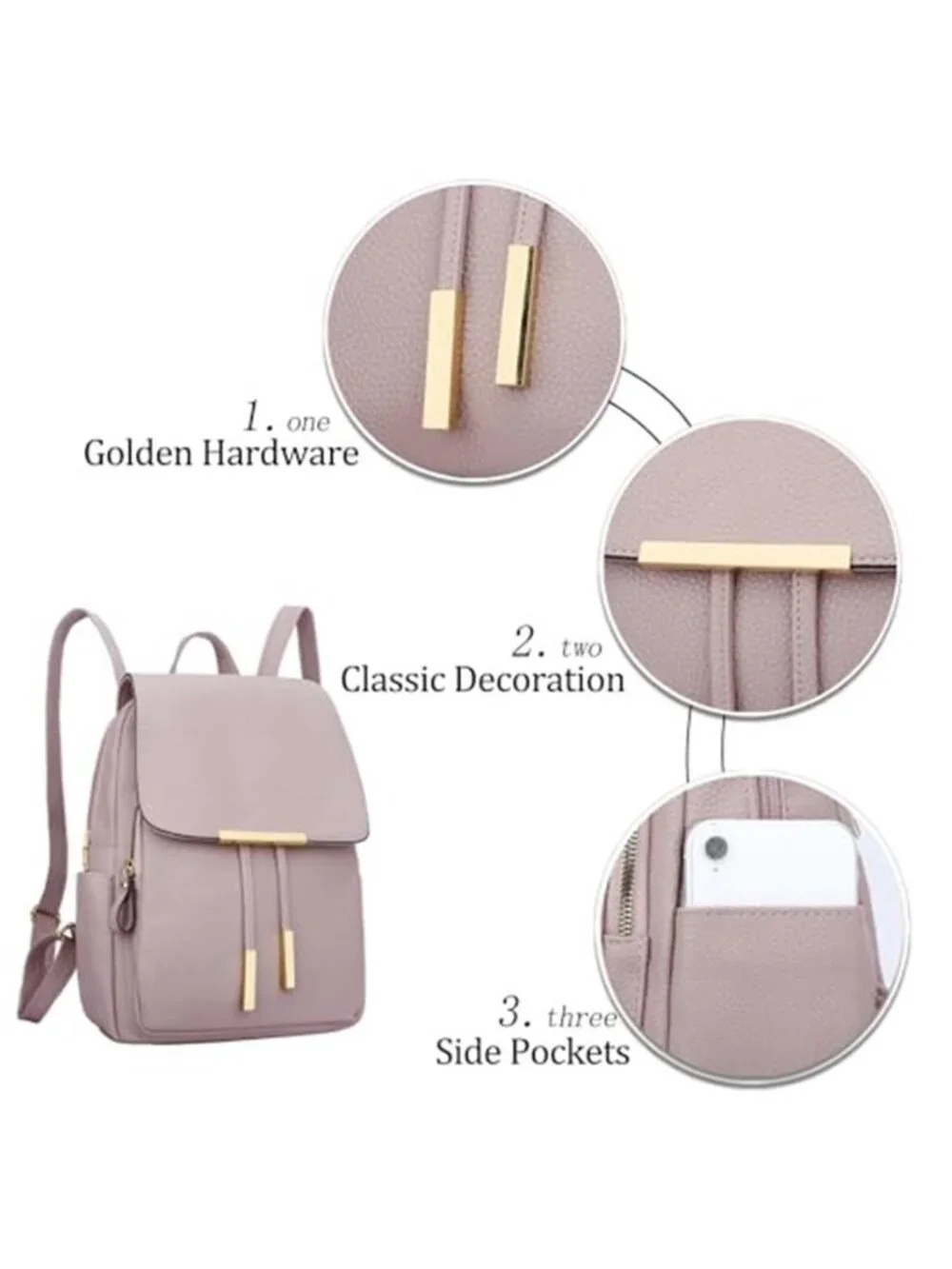 Trendy Leather Backpack Purse for Women and Ladies Shoulder Travel
